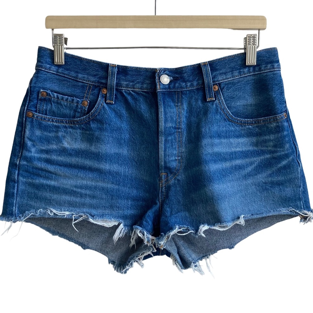 Levi’s 501 Premium Buttonfly Raw Hem Jean Shorts Size 29